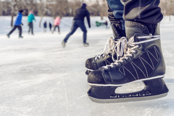 a home inspector taking a day off to go ice skating