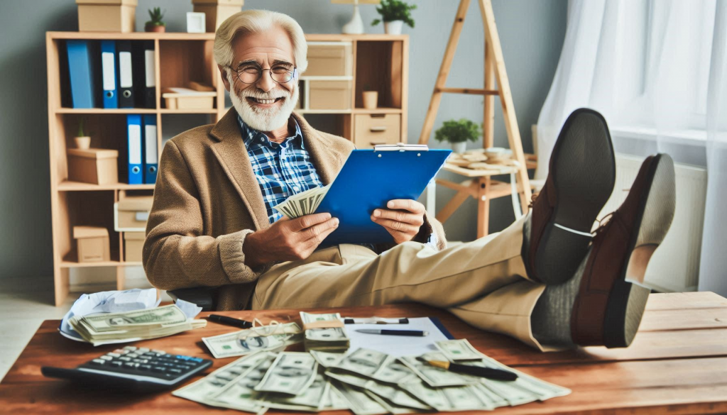 a home inspector counting out his money