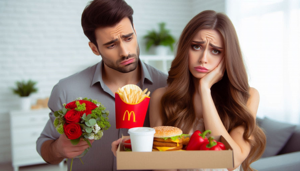 a home inspector taking his wife to McDonald's for their anniversary